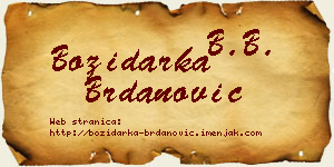 Božidarka Brdanović vizit kartica